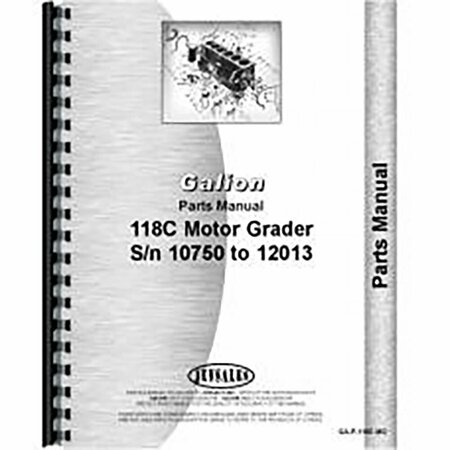 AFTERMARKET New Parts Manual for Galion 118C Motor Grader Chassis Only RAP72264